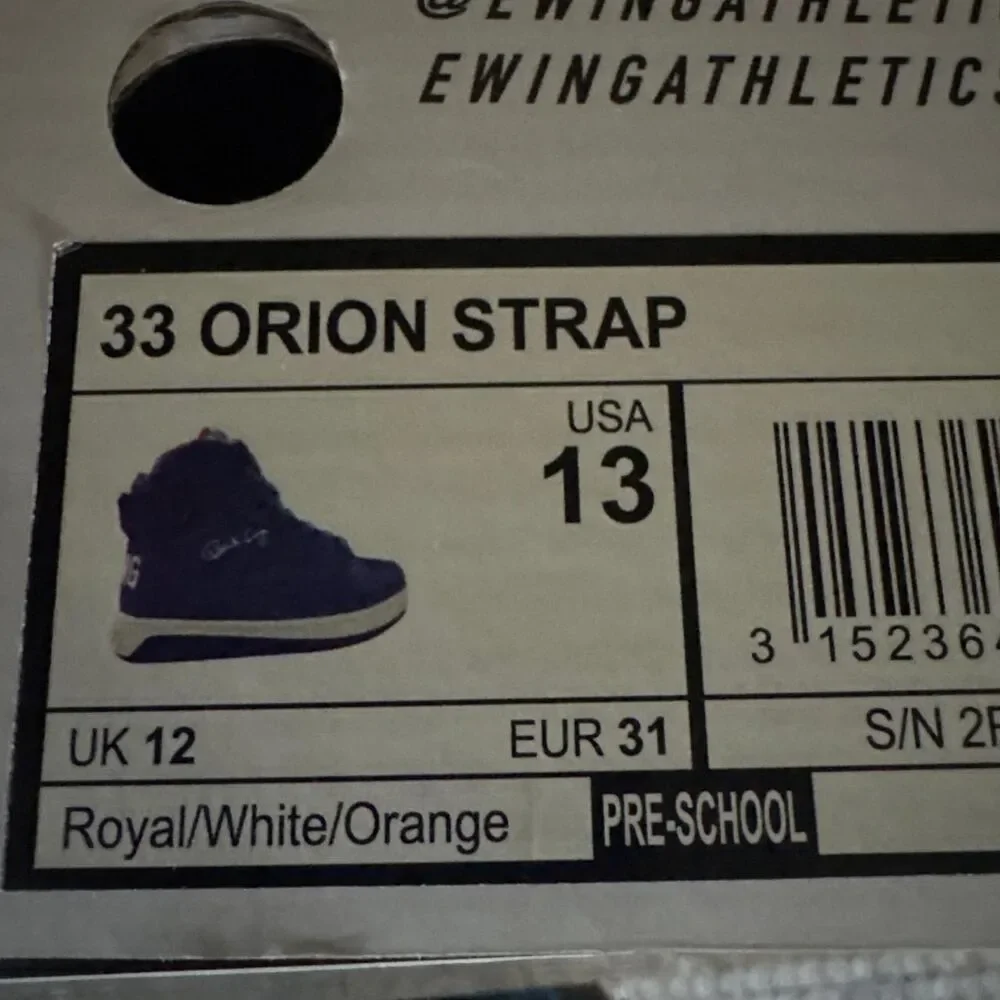 Patrick Ewing Kids Orange and Blue Sneaker Pre-School 13